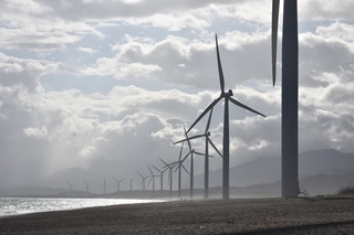 Giant windmills providing town's energy