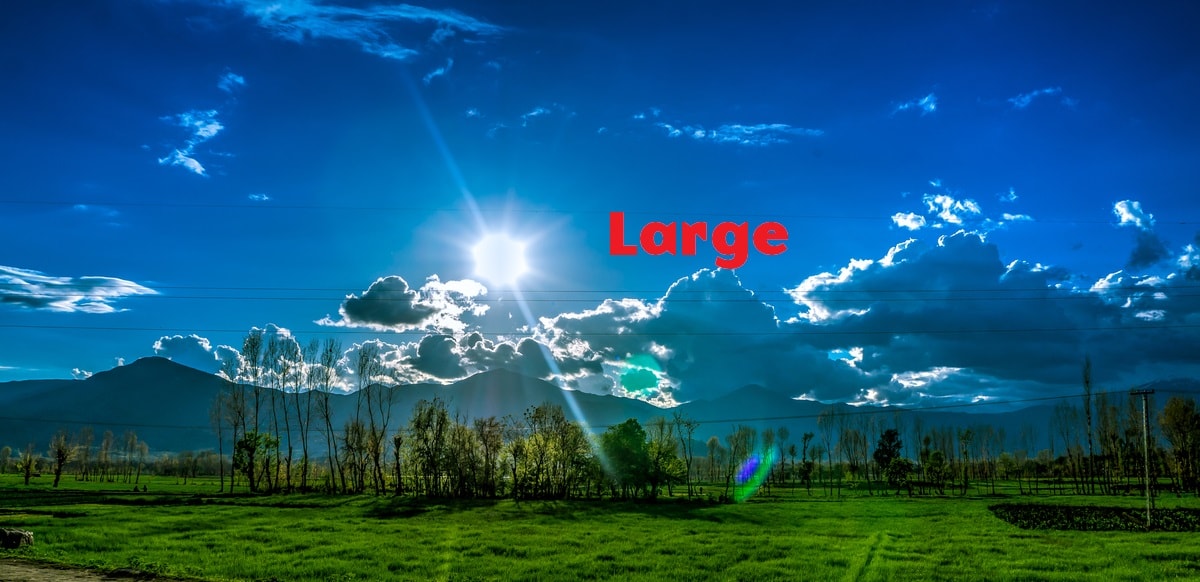 Grassy landscape basking in rays of sunshine